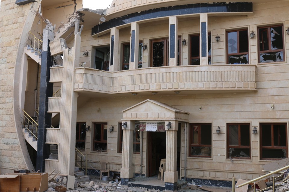 Fierce fighting destroyed many of the town's buildings