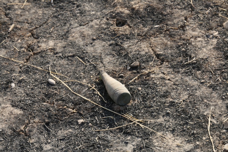 The town is littered with booby traps and unexploded bombs