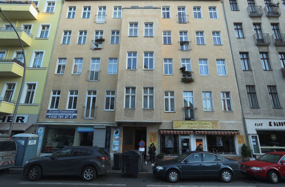 Police arrested a 27-year-old Syrian terror suspect at this Berlin apartment block 