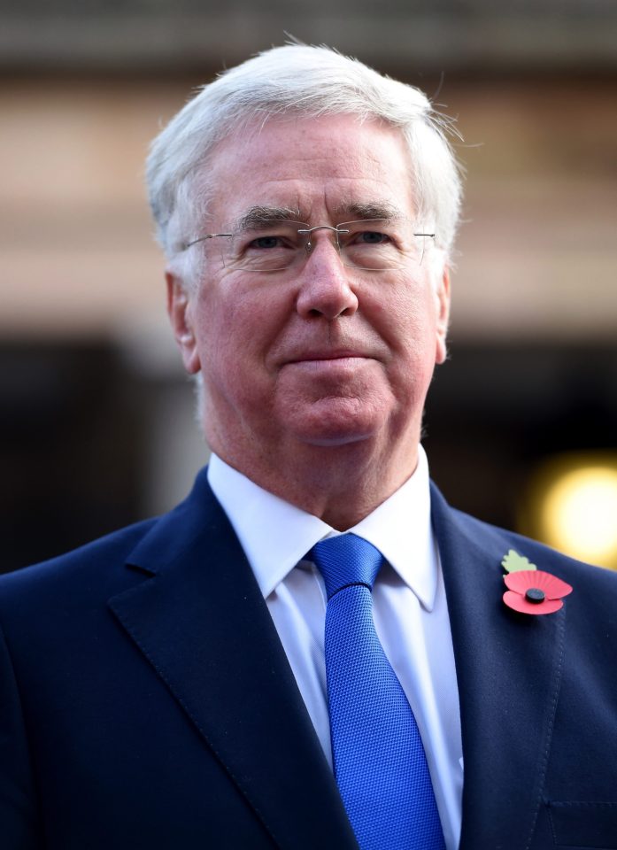 Defence Secretary Sir Michael Fallon