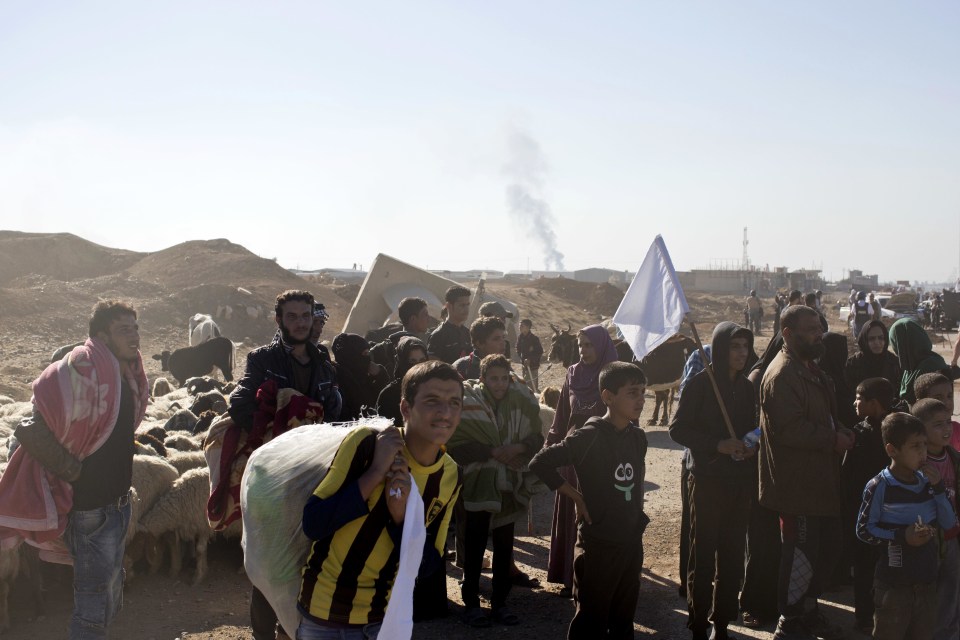 Displaced families arrive at Bazwaya to find aid