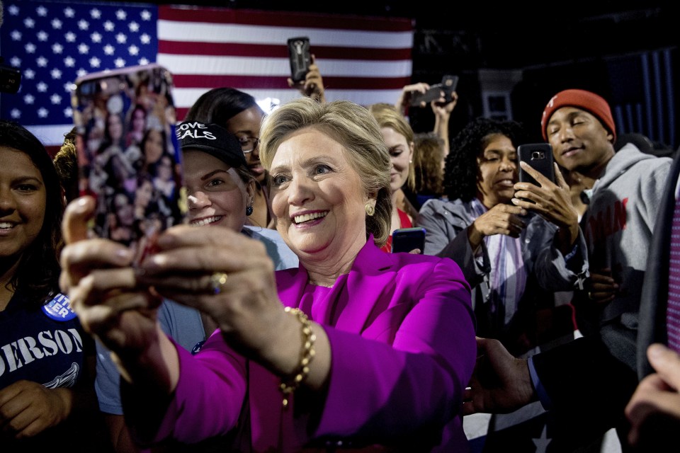 'Does this send email?' ... Clinton has been campaigning hard to save her presidential bid since FBI announced it was investigating new emails