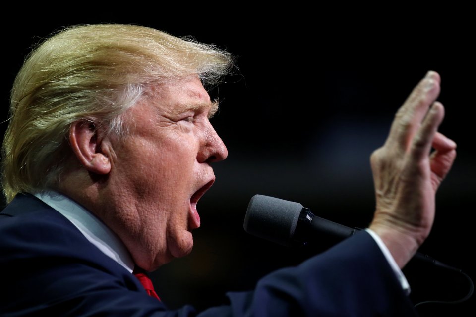 Donald Trump getting his message across in Pennsylvania on Friday