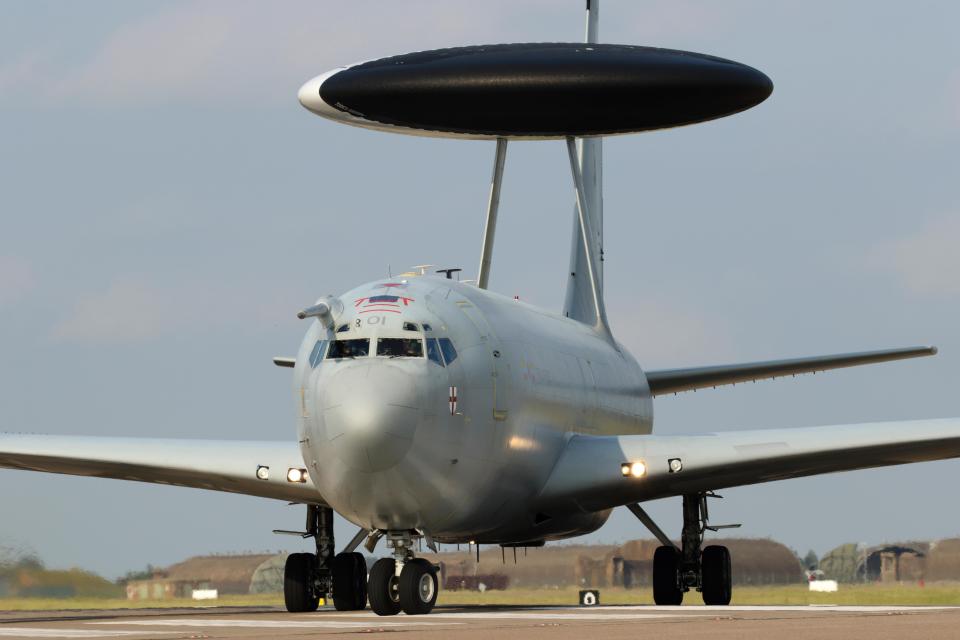 Distinctive . . . RAF E-3D Sentry complete with disc antenna