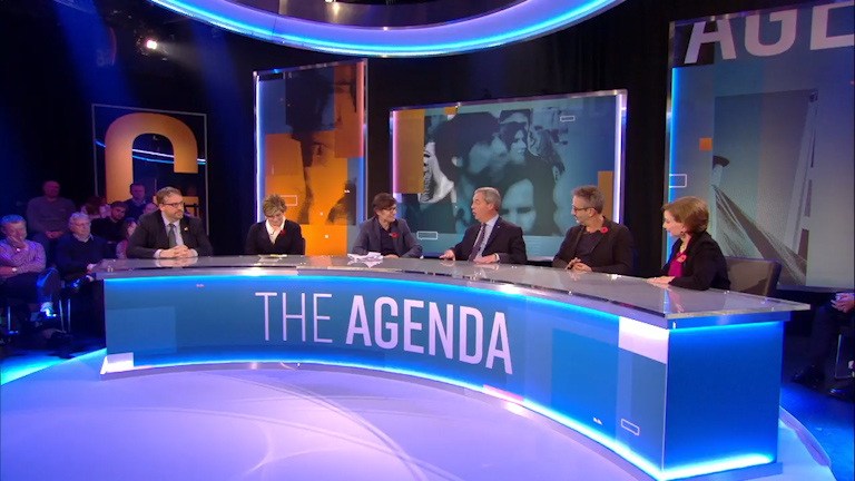 The Ukip leader was speaking on ITV's The Agenda last night
