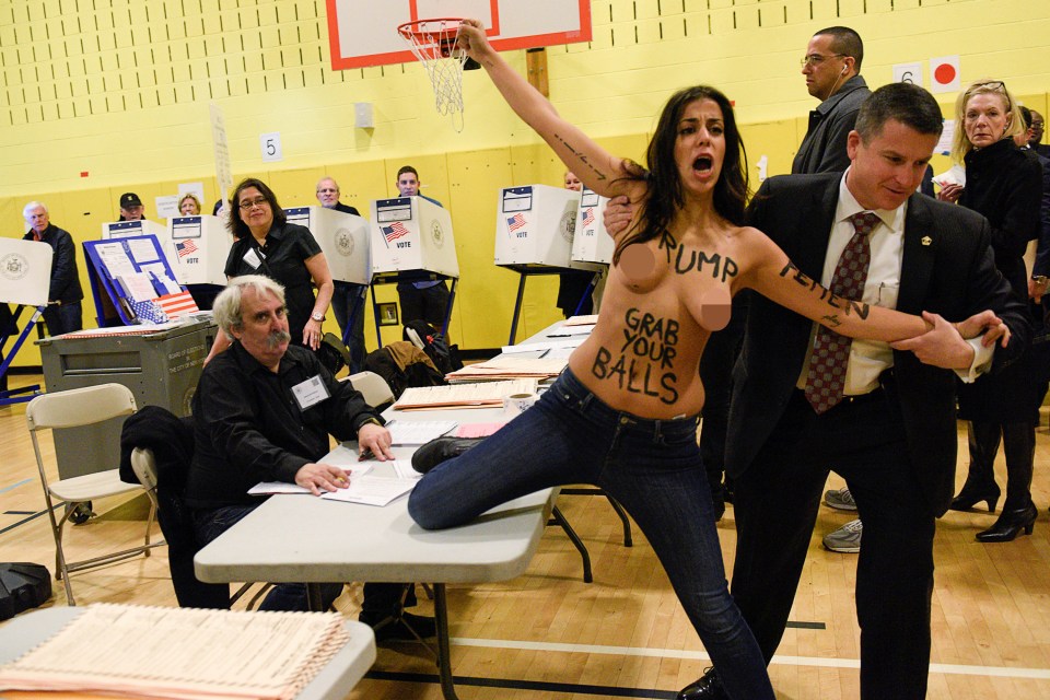 Trump was due to appear to vote at the voting station