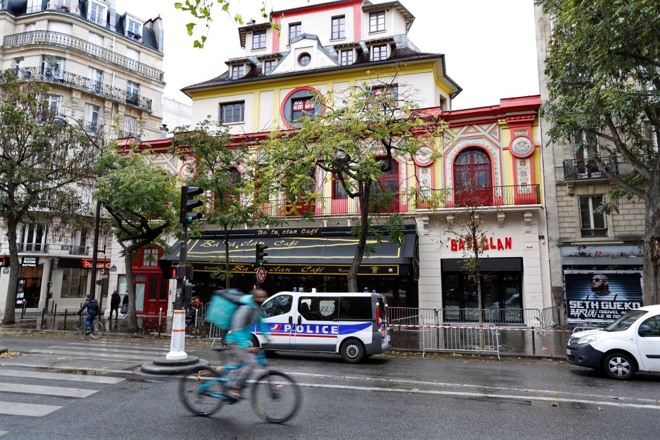 A view shows the Bataclan concert hall with its new facade almost one year after a series of attacks at several sites in Paris