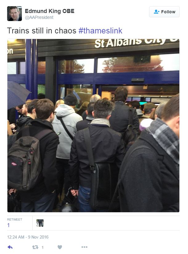 Last night hundreds of people could only reach as far north as St Albans, causing chaos at the station