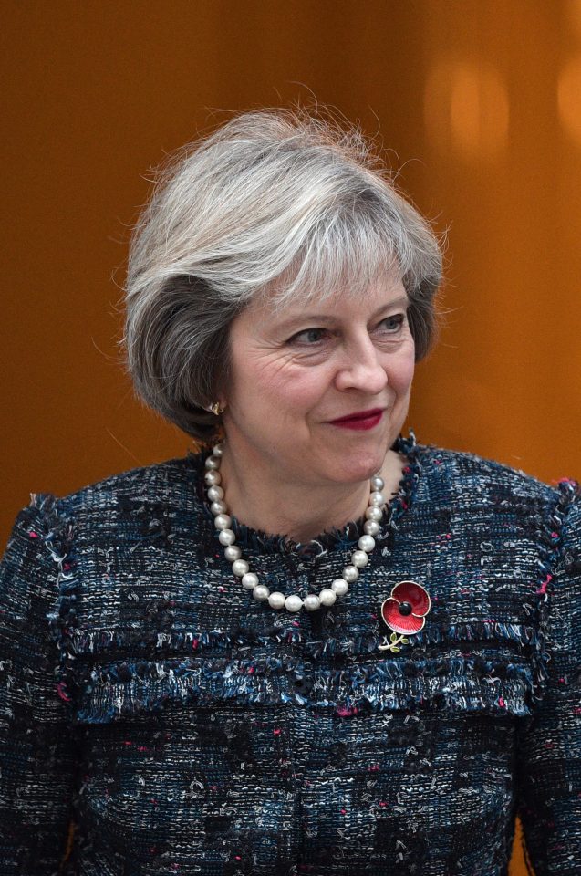 British Prime Minister Greets Her Hungarian Counterpart