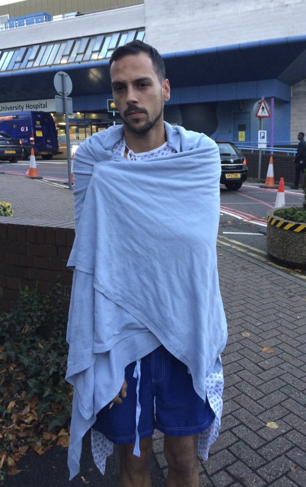 Martin Bamford, 30, said the crash was 'carnage', with the dad of four adding the driver told him he thought he had blacked out before the crash