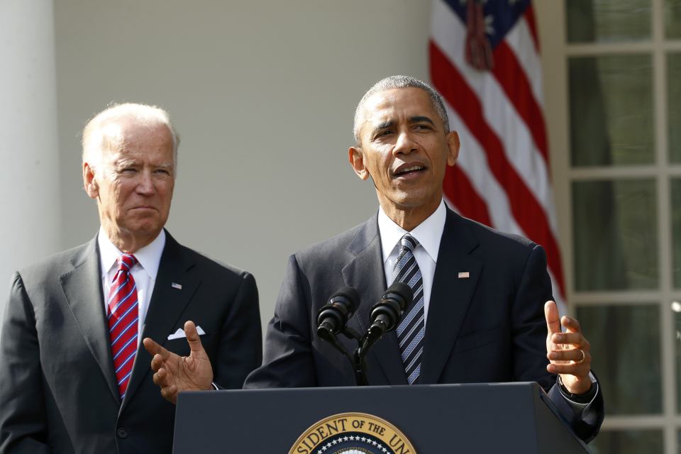 U.S. President Obama delivers statement on U.S. presidential election results from the White House in Washington