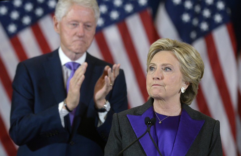 Hillary Clintons addresses her staff and supporters following her defeat - NYC