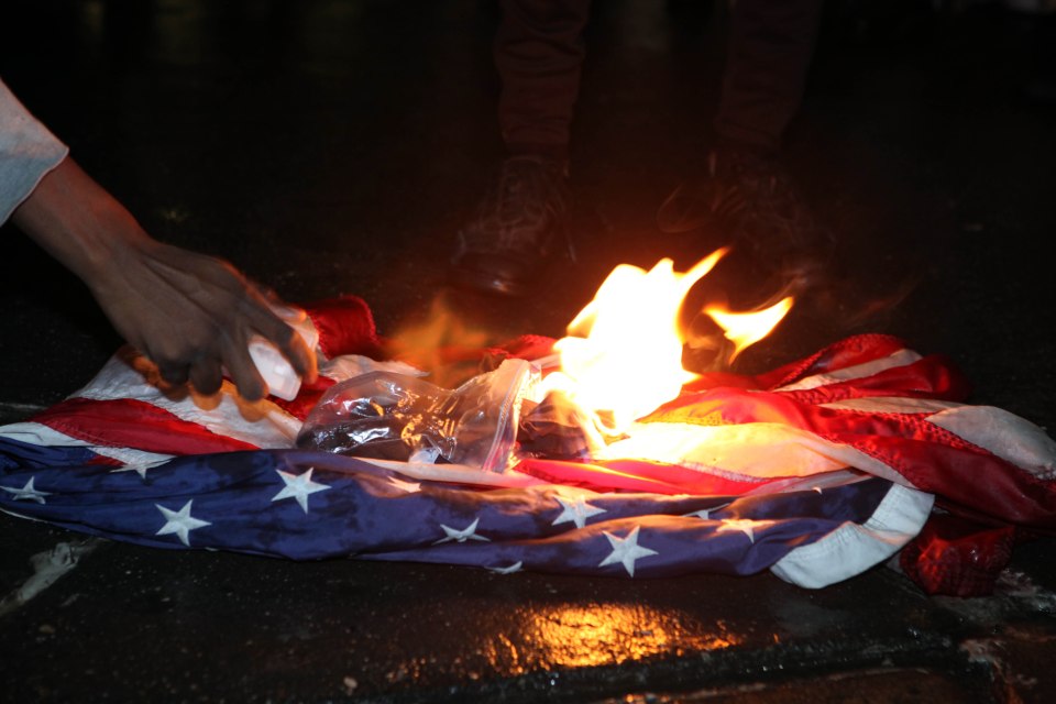 Protest Outside Trump Tower In New York City