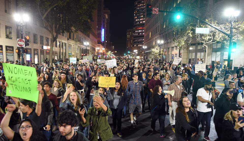 People across America have been protesting Trump's win