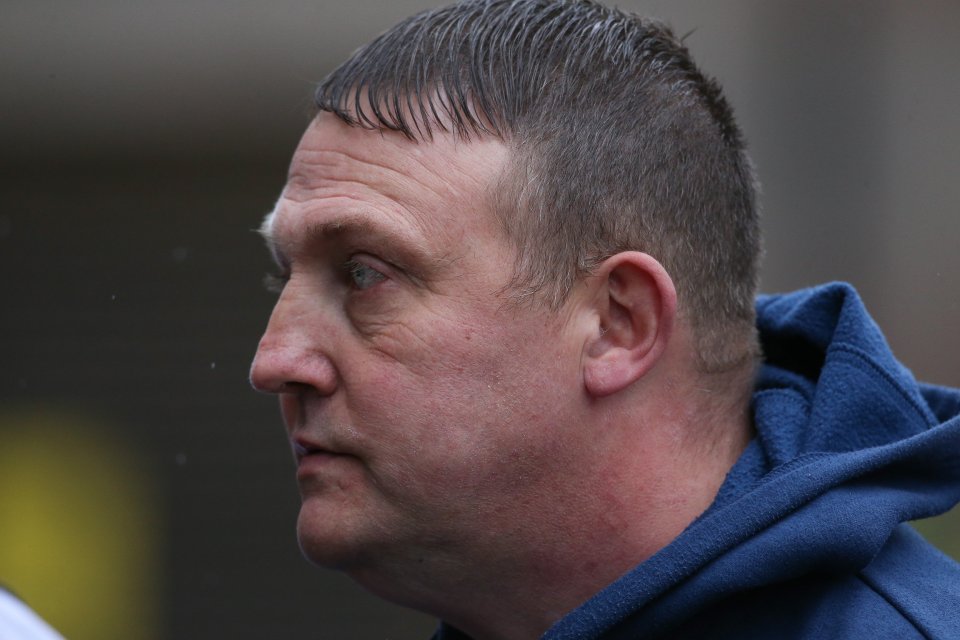 Graham Green, partner of Liz Edwards, pictured arriving at court this morning 