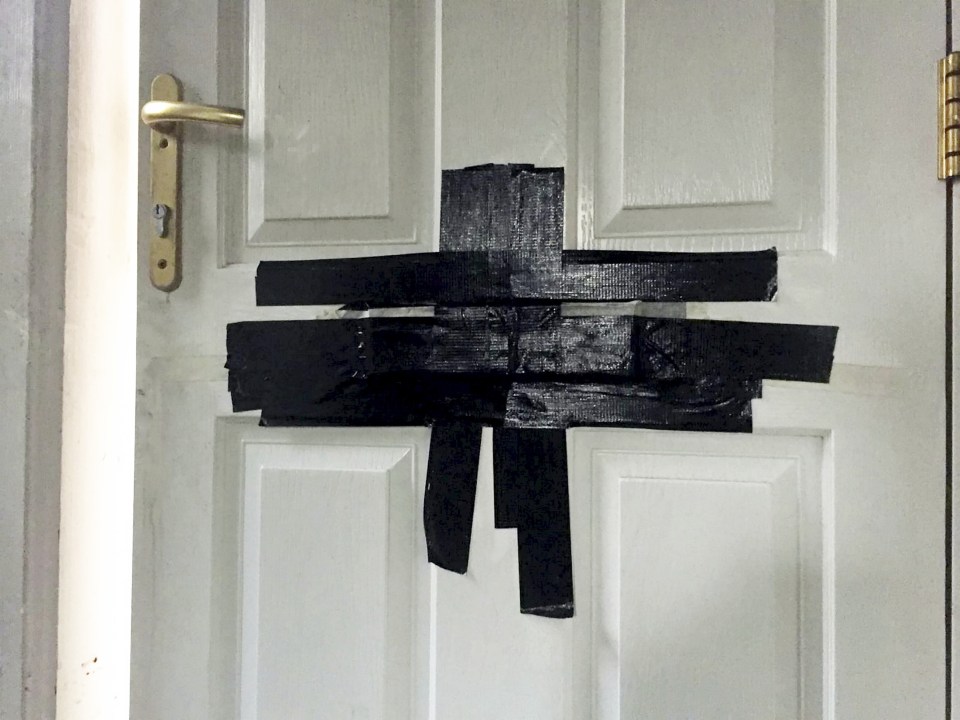 Police are looking for two teenage boys accused of putting the firework through the door in a cruel prank