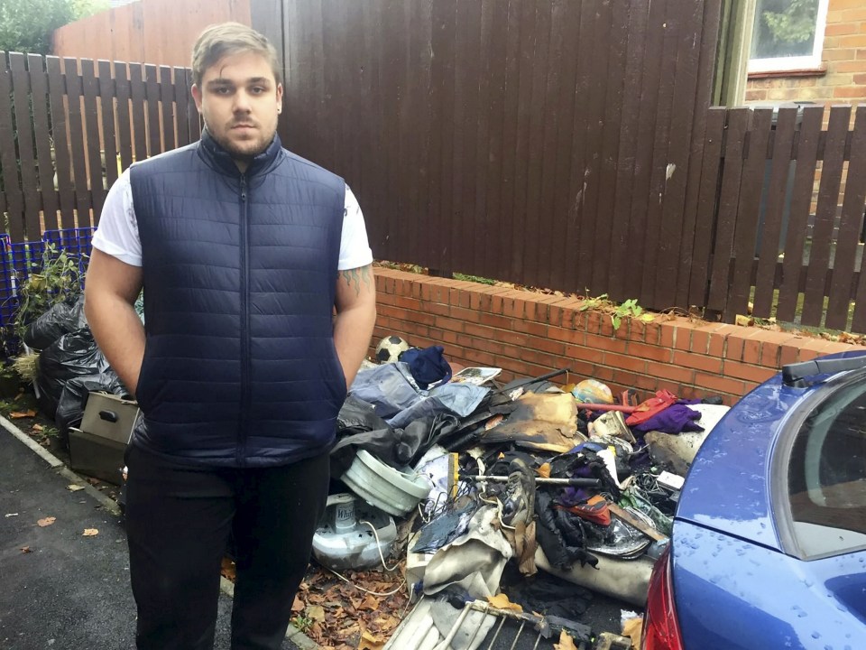 Paul Burton had to flee their home when teenagers put a firework through their letterbox on Saturday