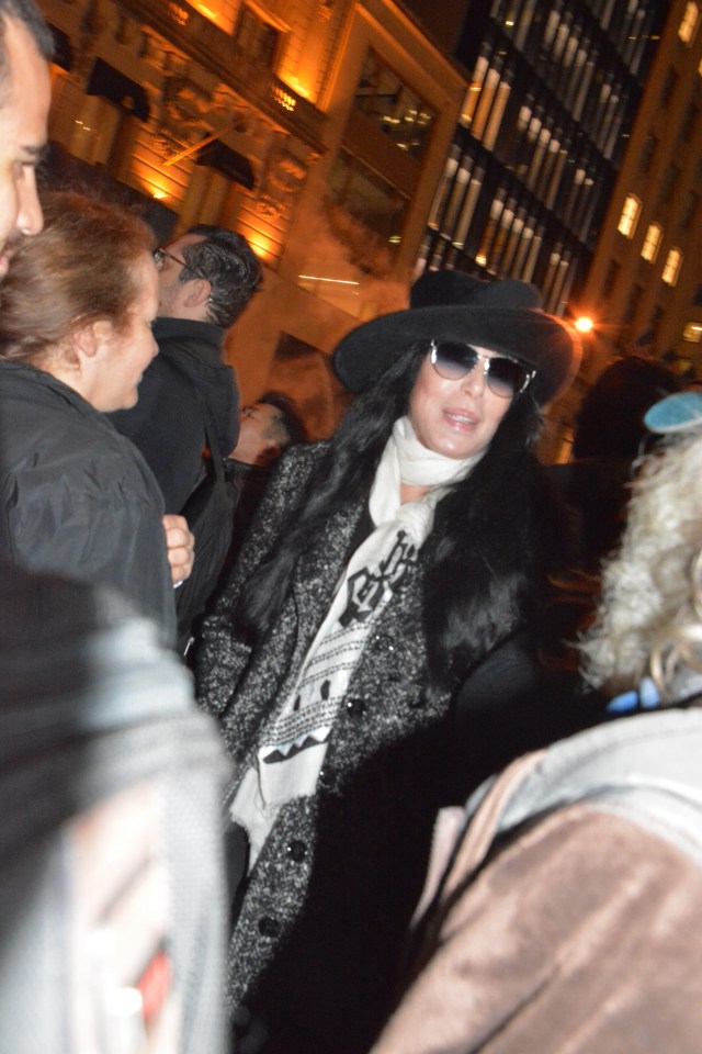 Hillary Clinton supporter, Cher, joins protests outside Trump Towers in New York