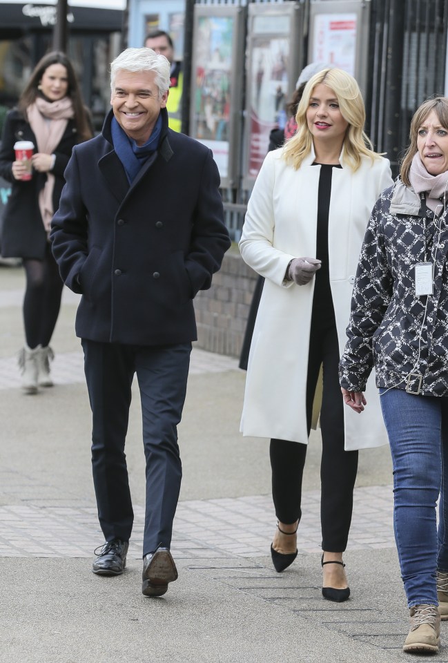 The presenting duo hit the Southbank to film scenes for the ITV1 show
