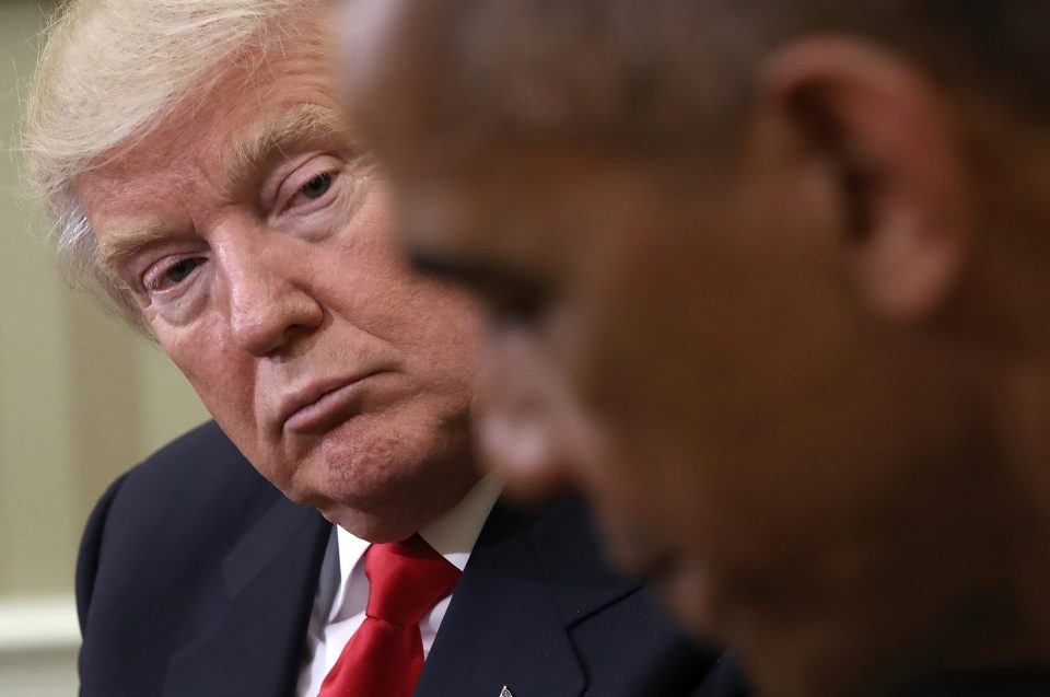 President Obama Meets With President-Elect Donald Trump In The Oval Office Of White House
