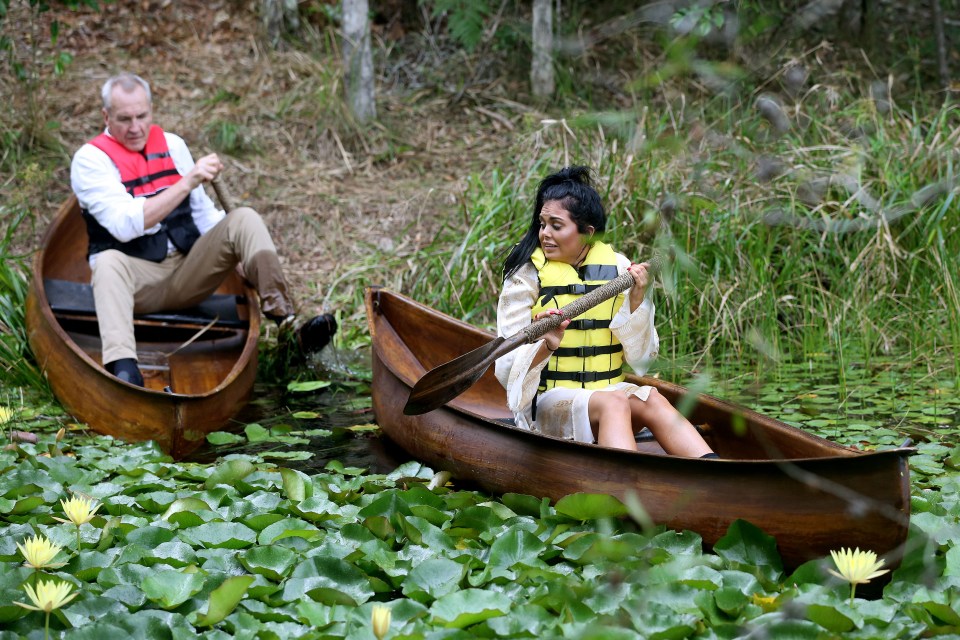 Larry is currently competing on I'm A Celeb with stars including Scarlett Moffatt
