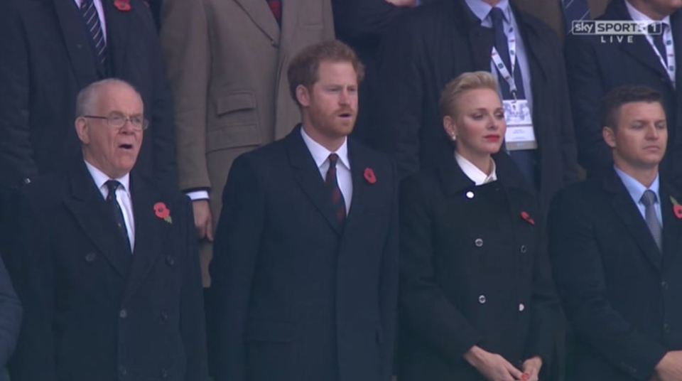 Prince Harry is at Twickenham alone this afternoon after reports new girlfriend Megan was to join him 