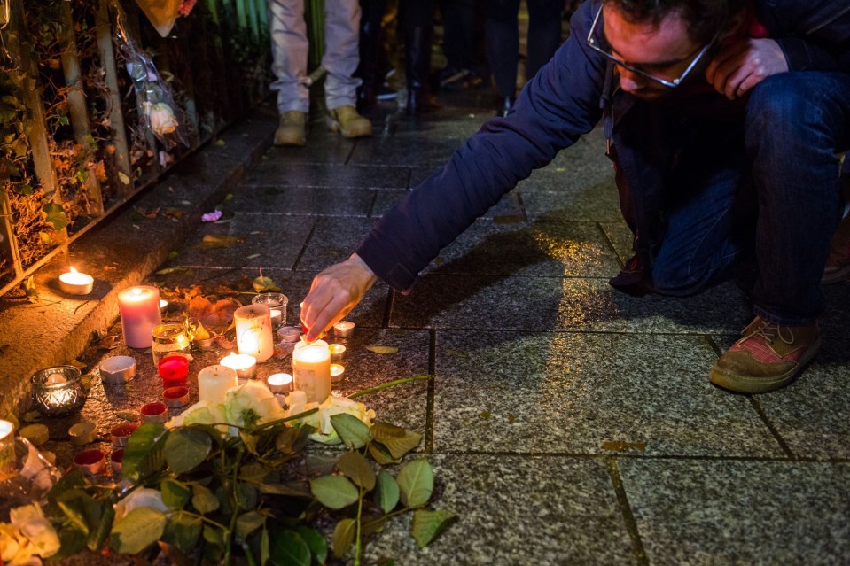 In their honour . . . Paris weeps a year after the horrific terrorist attacks
