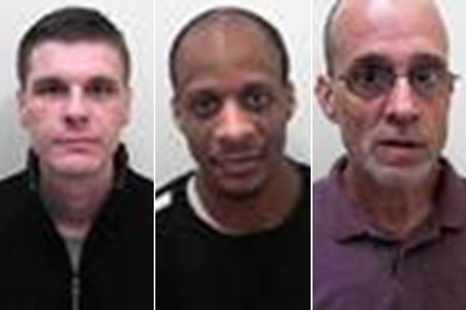 Admi Headley, Wayne Maycock and Paul Bromwich are currently serving custodial sentences for offences including rape, robbery and GBH. The three men absconded from HMP Leyhill
