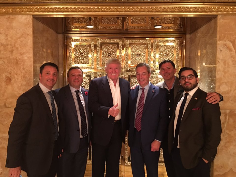 Donald Trump Farage and crew