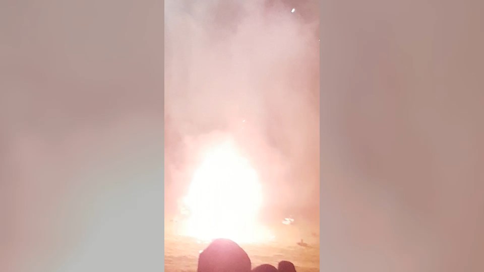 Ollie Griffen hit in the face at firework display 