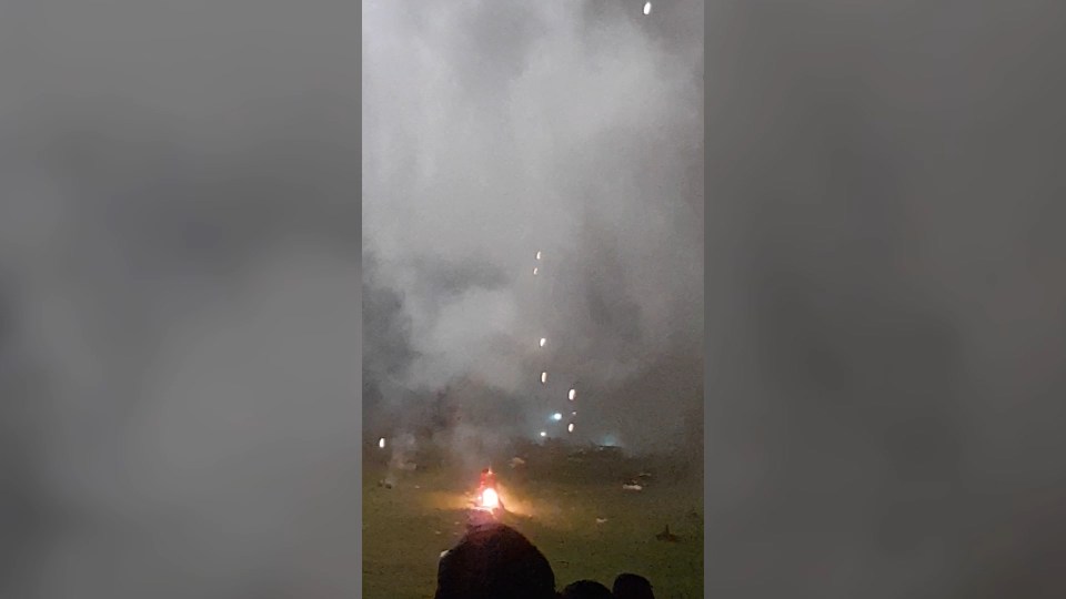 Ollie Griffen hit in the face at firework display 