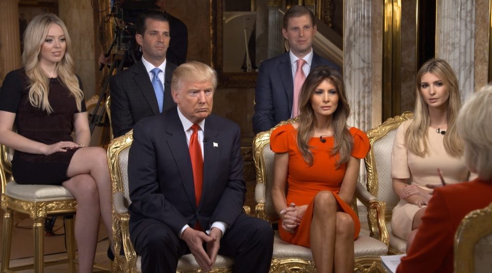 Trump, joined by his family in his first interview as President elect, was supported by his family throughout his campaign 