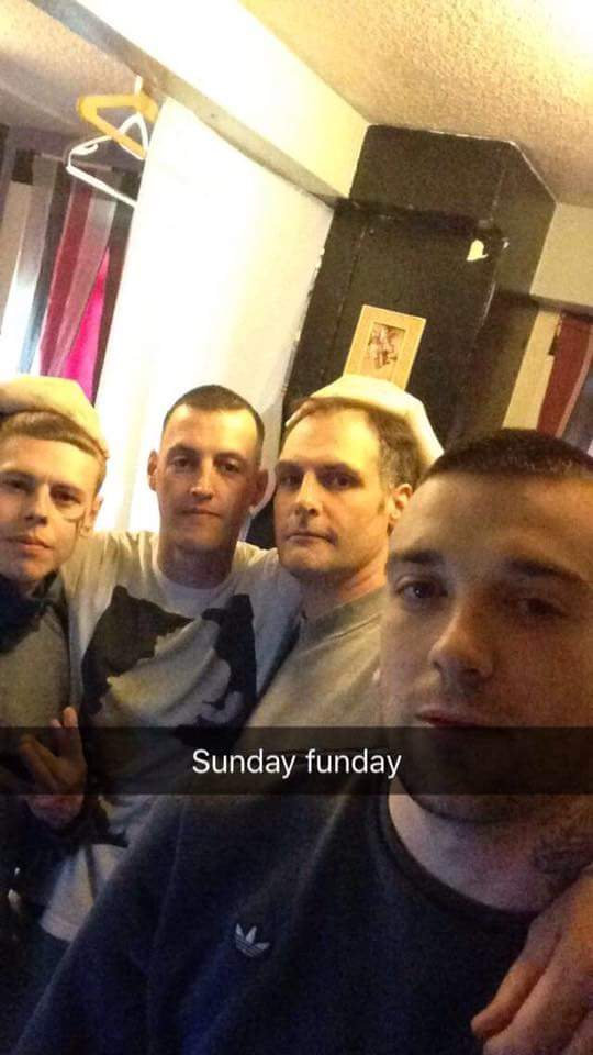 The pictures show the group enjoying "Sunday funday" and sending numerous images to friends and family via social media 