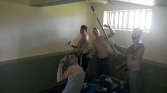 Shots from inside the prison were all posted on social media accounts 