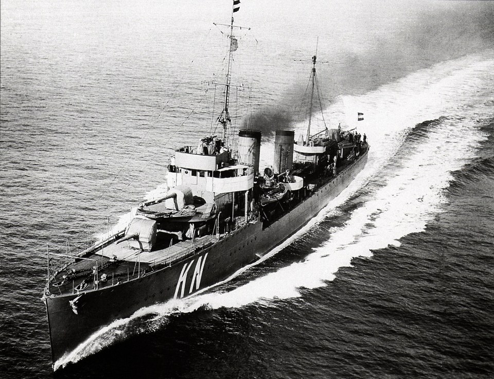 HNLMS Kortenaer was sunk during the Battle of the Java Sea in 1942