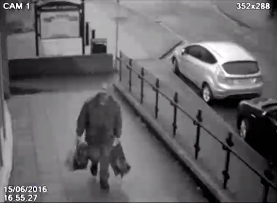 Killer on camera... CCTV of killer visiting Birstall library, where he would shoot and stab Jo the next day