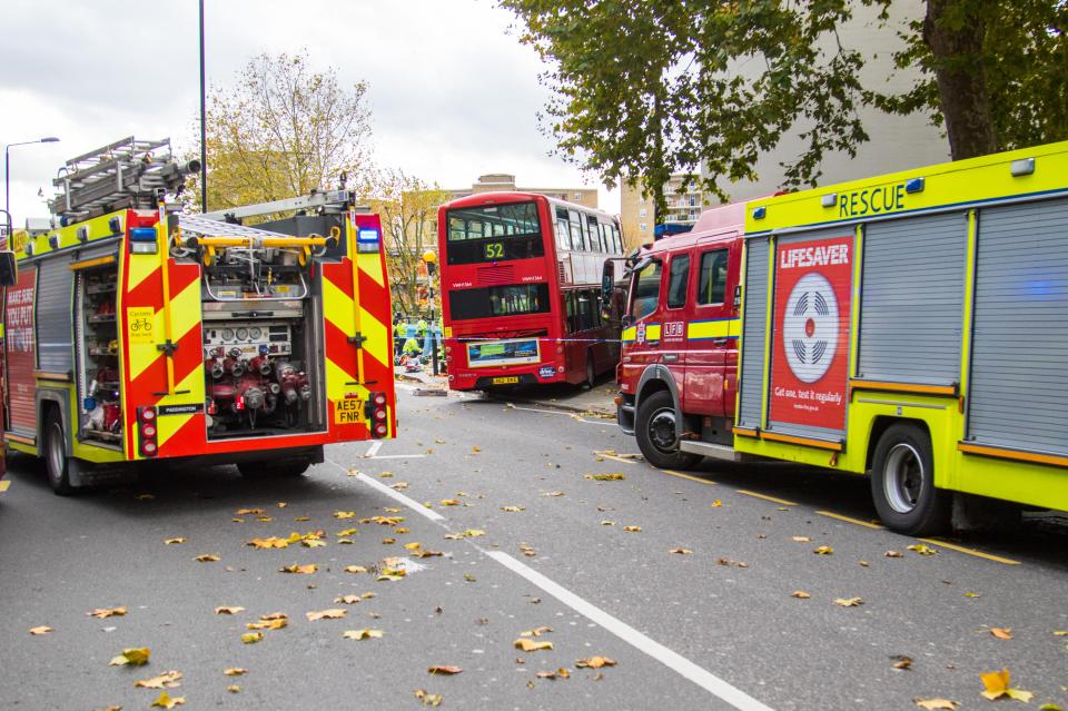 The bus allegedly swerved off the road to avoid crashing into a car at which point it struck the pedestrian