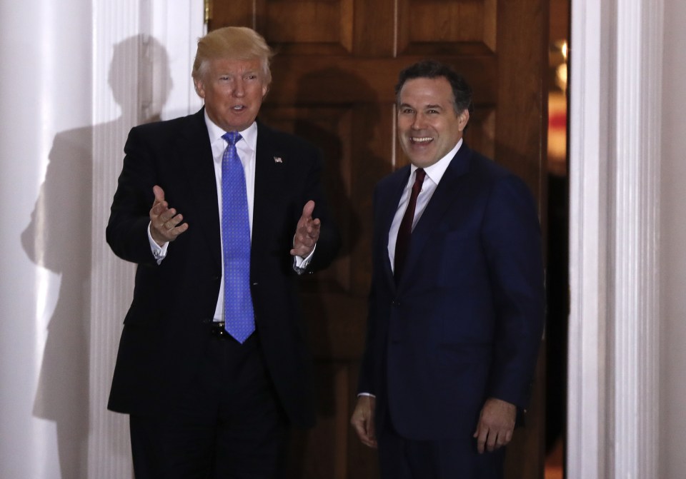 President-elect Donald Trump poses for photos with David McCormick
