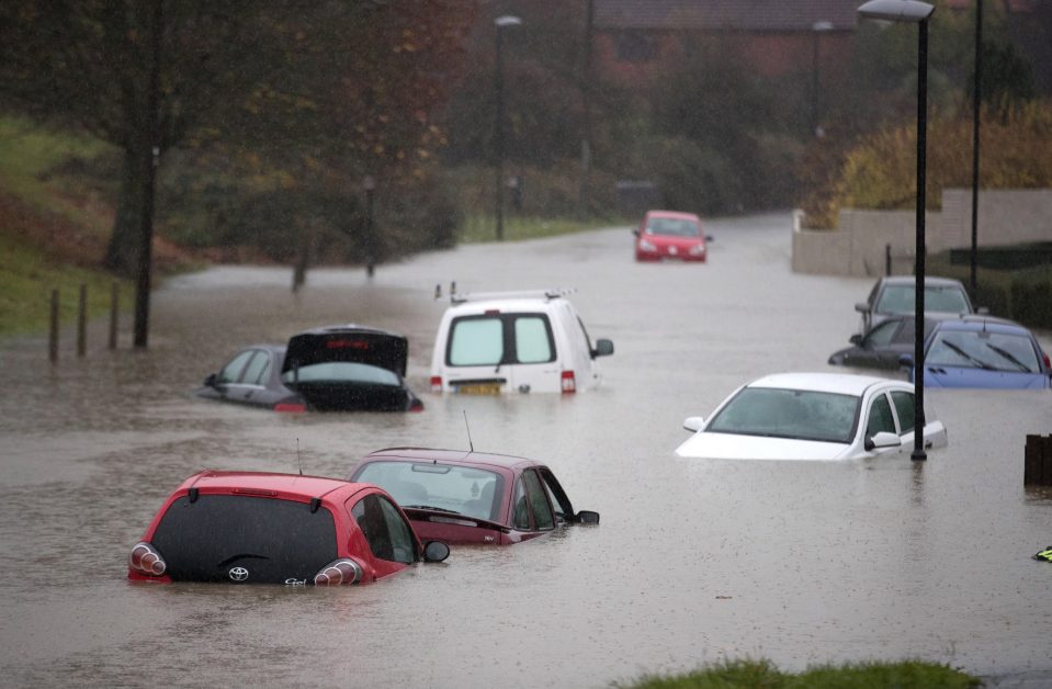 Cars were left submerged in Bristol following the deluge that ensued as the storm took hold