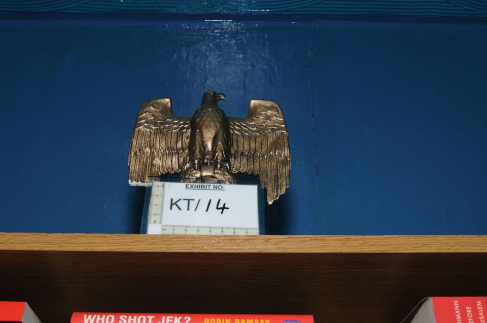 The court heard Mair had a Third Reich Eagle ornament on a bookshelf at his home