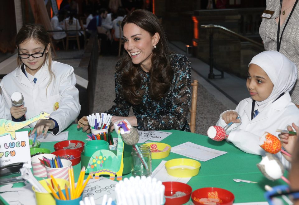 The Duchess Of Cambridge Attends A Tea Party In Honour Of 'Dippy' The Dinosaur At The Natural History Museum