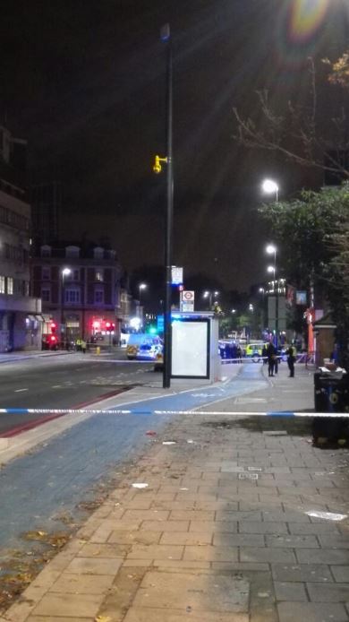 A knife was reportedly discovered at the scene 