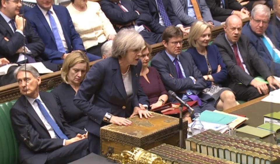 Theresa May defended government spending on the NHS