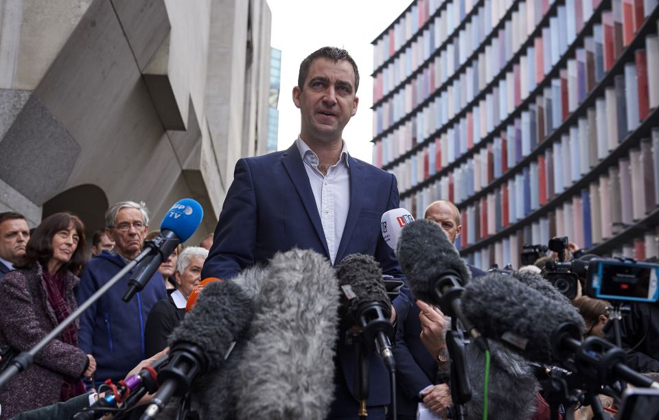 Widower of murdered Labour MP Jo Cox, Brendan Cox, speaks to reporters outside the Old Bailey