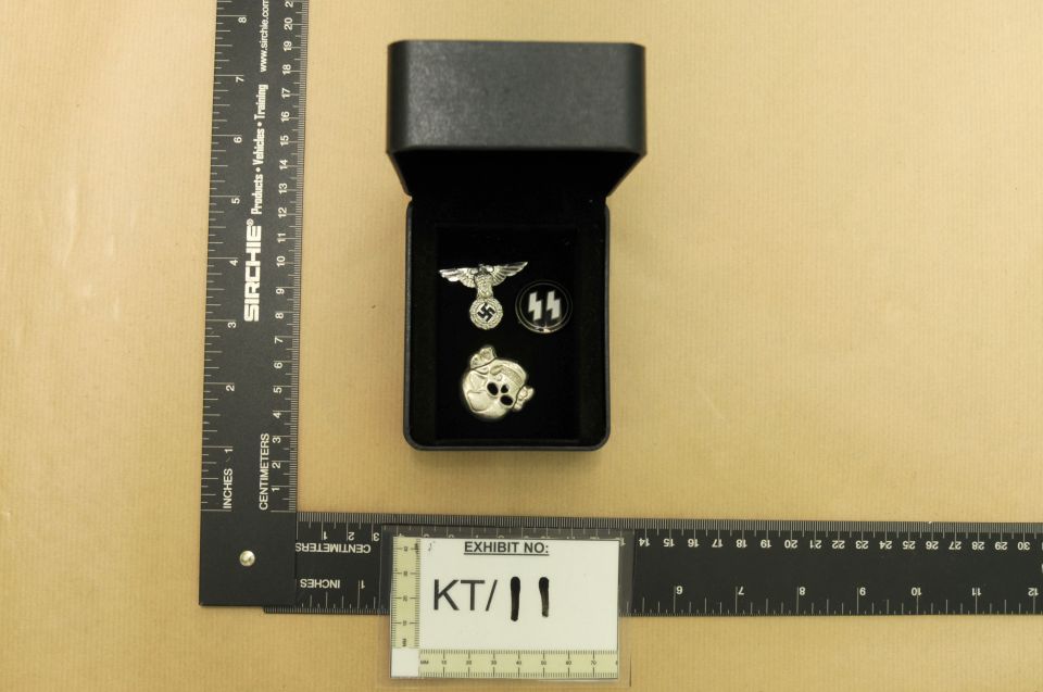Police found Neo-Nazi jewellery inside Mair's home, which he had shared with his grandmother until her death