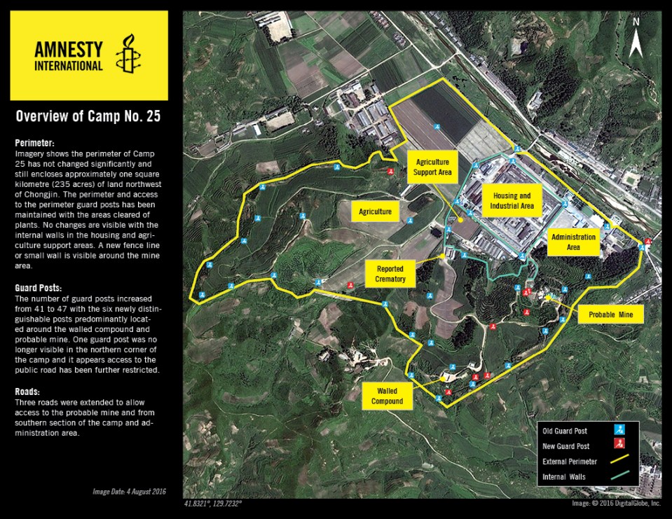 An overview of camp 25, where several parts are being upgraded and expanded