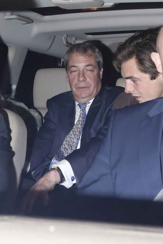 The Ukip leader left the party looking a little worse for wear