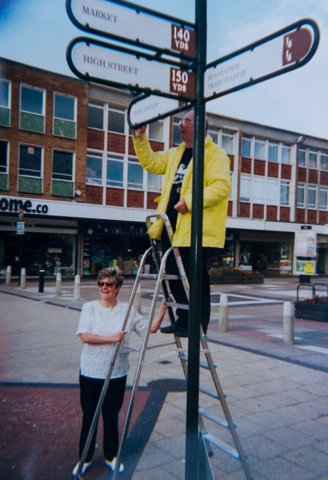 On his first trip to Northampton in 2000, Mr Norman removed six signs and dumped them in a ditch 10 miles away