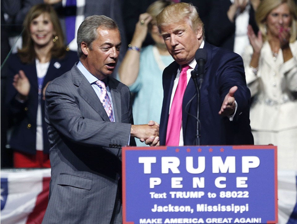 Donald Trump, Nigel Farage