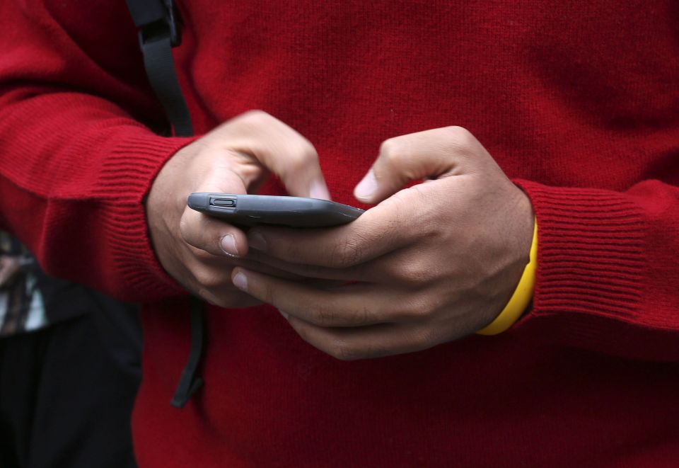 person on phone 